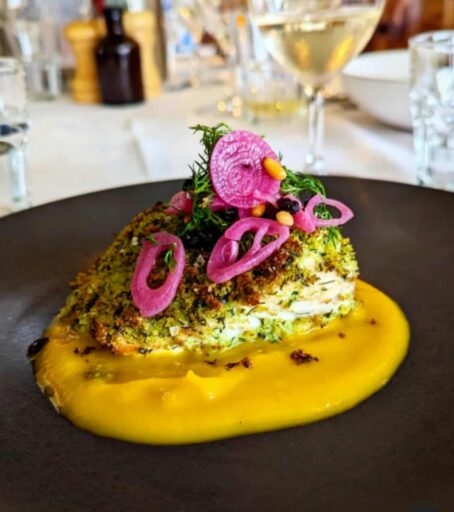 Upper Reach Restaurant Fish Dish. Swan Valley Winery in Perth