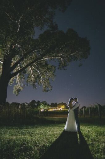 Looking up towards the Swan Valley wedding venue of Upper Reach Winery in Perth