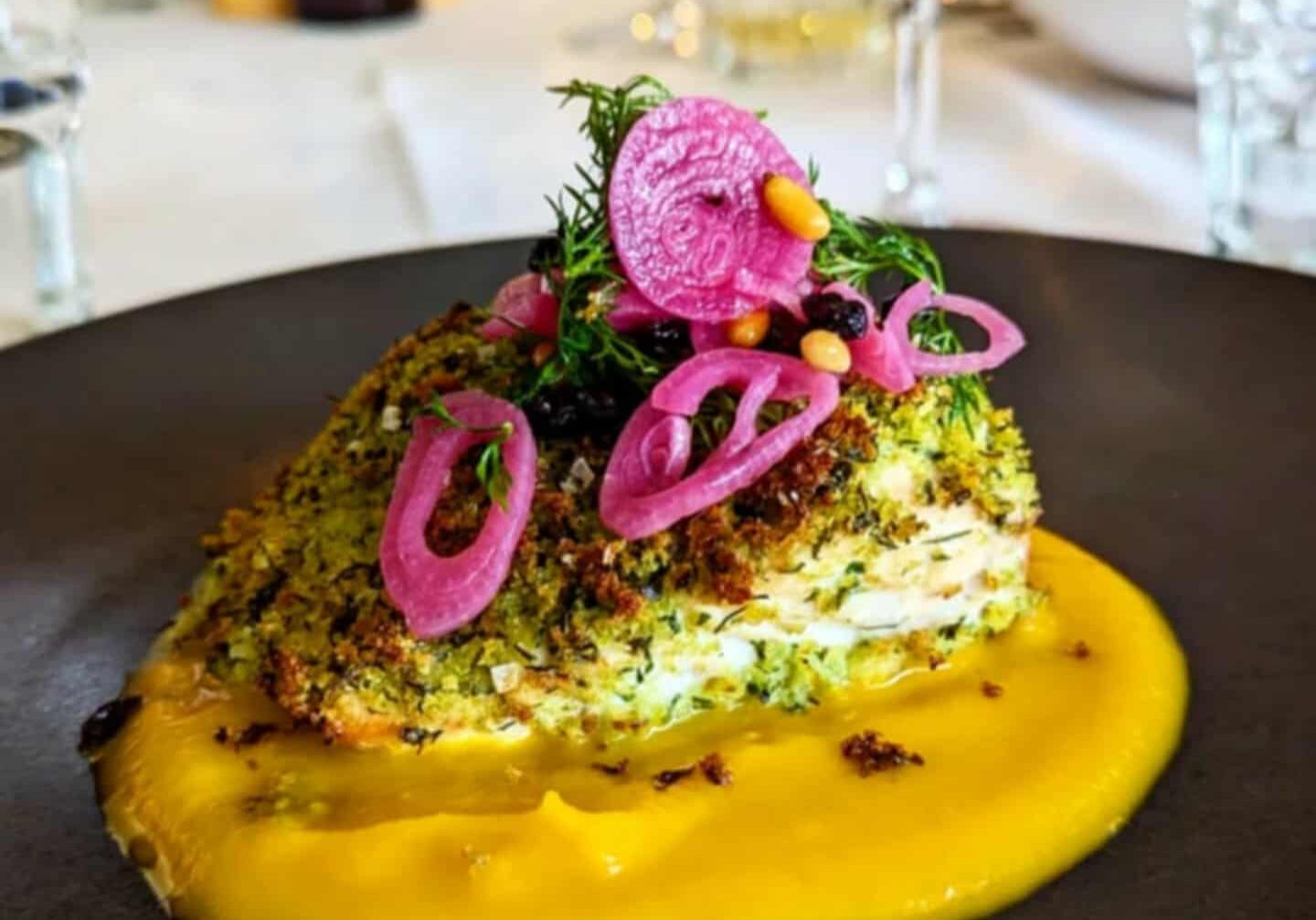 Upper Reach Restaurant Fish Dish. Swan Valley Winery in Perth